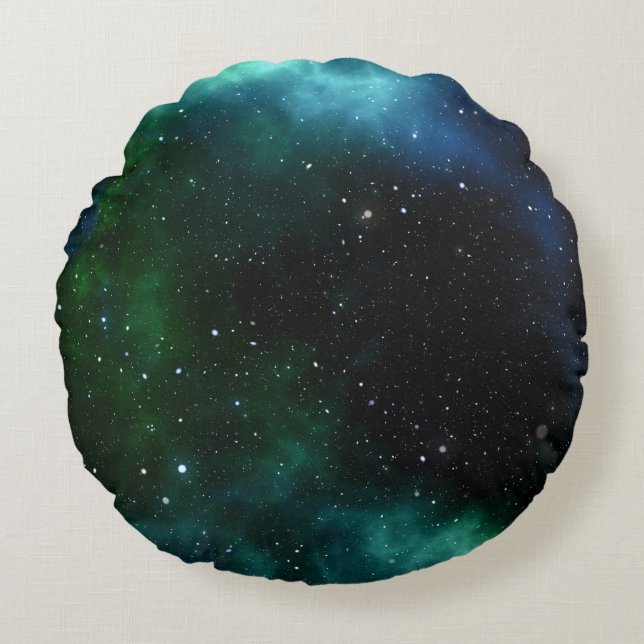 Cojín Redondo Gradiente de galaxia de estrellas (Anverso)