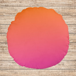 Cojín Redondo Gradiente naranja y rosa
