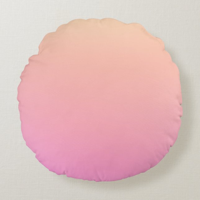 Cojín Redondo Gradiente rosa y rosa (Anverso)