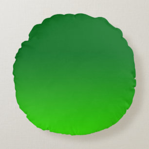 Cojín Redondo Gradiente Verde Ombre Vivo Moderno Simple