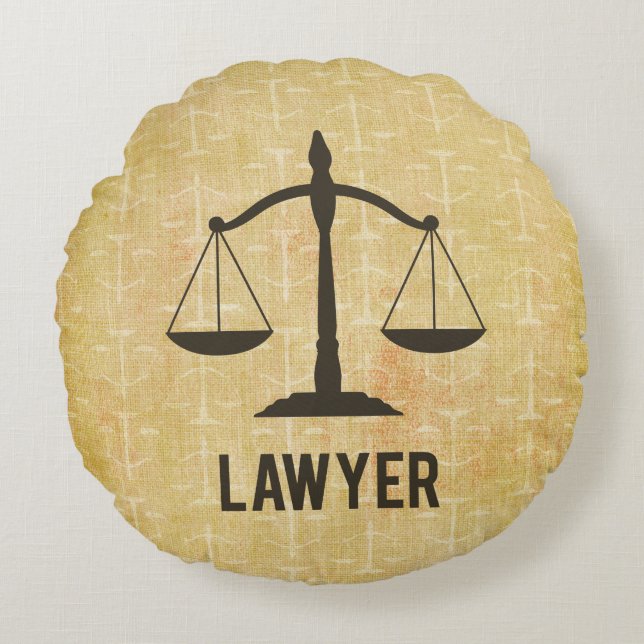 Cojín Redondo Graduación en la Facultad de Derecho Congrata la e (Anverso)