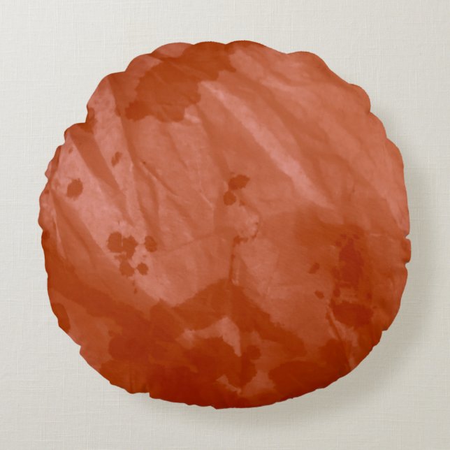 Cojín Redondo Graffiti cepillado. Camisa de tinte. Acuarela crem (Anverso)