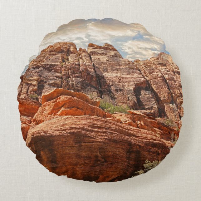 Cojín Redondo Gran Cañón Las Vegas Nevada (Anverso)