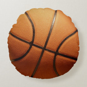 Cojín Redondo Gran Naranja Pimply Basketball,