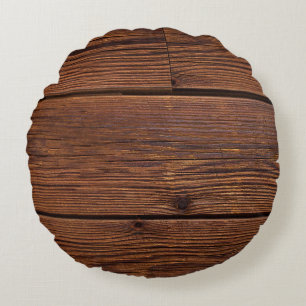 Cojín Redondo Grano de madera de textura lavado