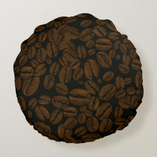 Cojín Redondo Granos de café asados