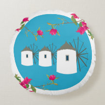 Grecia Bougainvillea Isla Griega Molinos de viento