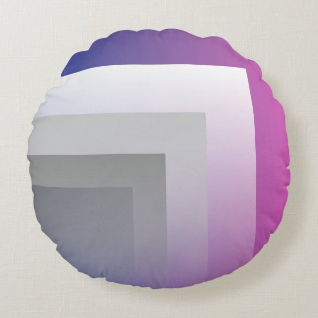 Cojín Redondo Gris azul de Fuchsia (Anverso)