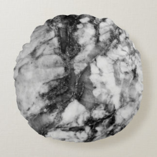 Cojín Redondo gris blanco y negro