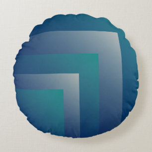 Cojín Redondo Gris verde azulado de la marina