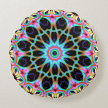 Groovy Floral Geométrico Mandala Redondo