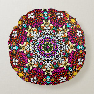 Cojín Redondo Groovy Heavenly Flower Power