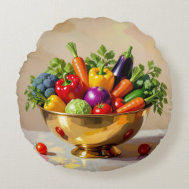 Cojín Redondo „Grüne Kraft – Das Leben aus der Erde“