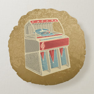 Cojín Redondo Grunge Jukebox