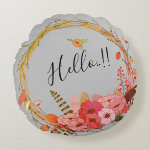 Cojín Redondo Grupo de flores