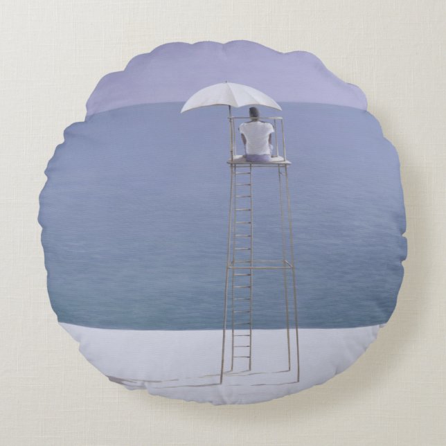 Cojín Redondo Guardia 2004 de la playa (Anverso)