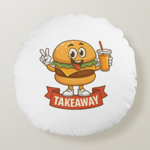 Cojín Redondo Guay Burger Buddy con jugo - Cargo de Personalizad