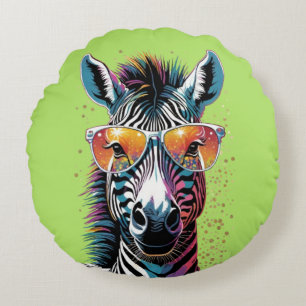 Cojín Redondo Guay Zebra Vibes