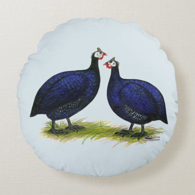 Cojín Redondo Guineas Royal Purple Pair (Anverso)