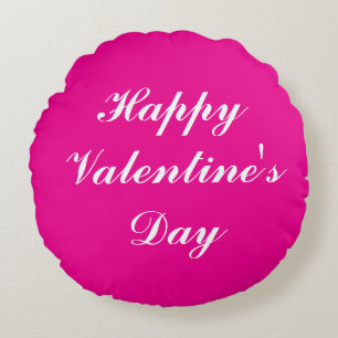 Cojín Redondo Guión el día de San Valentín Romántico Caliente Ro