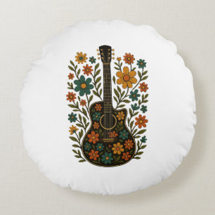 Cojín Redondo Guitar & Bloom Designs