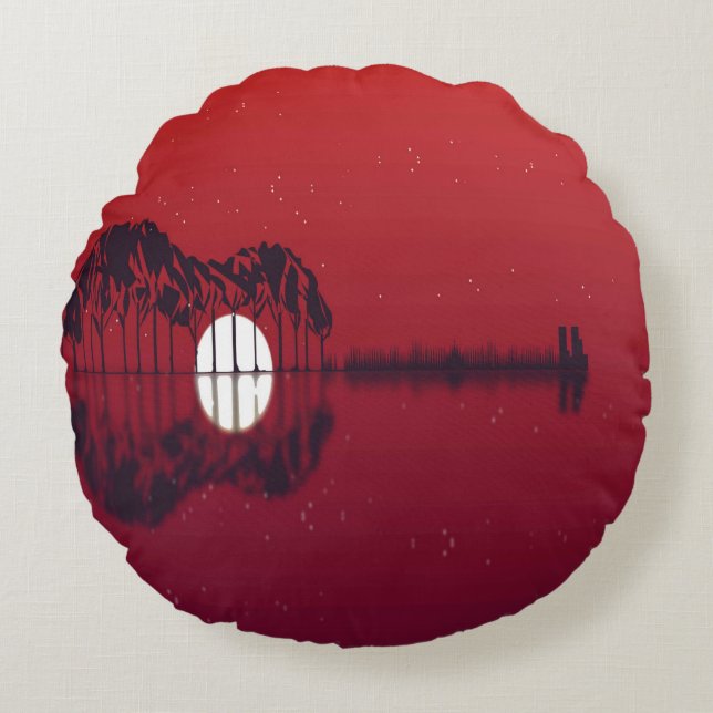 Cojín Redondo Guitar Cove (Anverso)