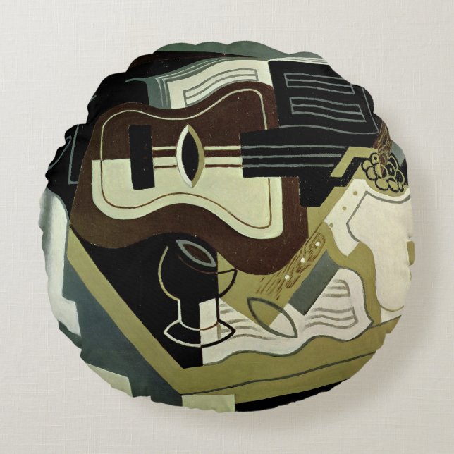 Cojín Redondo Guitar y Clarinet, 1920 (Anverso)