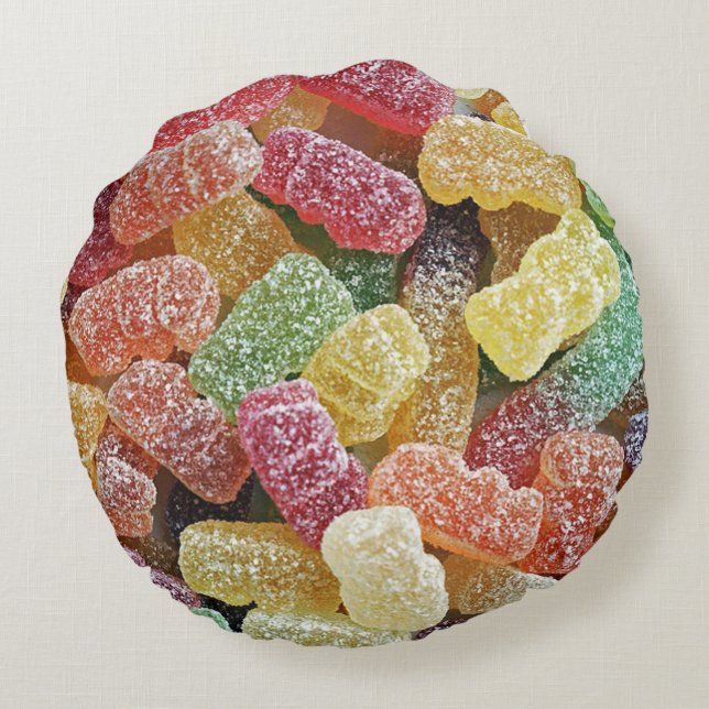 Cojín Redondo Gummy Bears (Reverso)