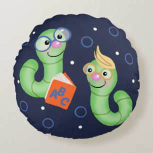 Cojín Redondo Gusano de libro