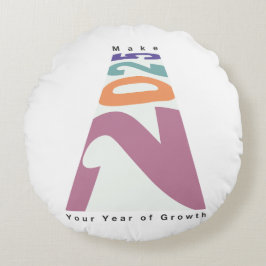 Cojín Redondo Haga de 2025 su año de crecimiento