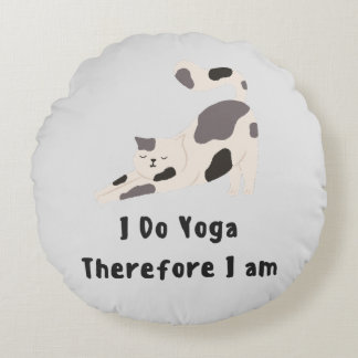 Cojín Redondo Hago yoga, así que lo soy