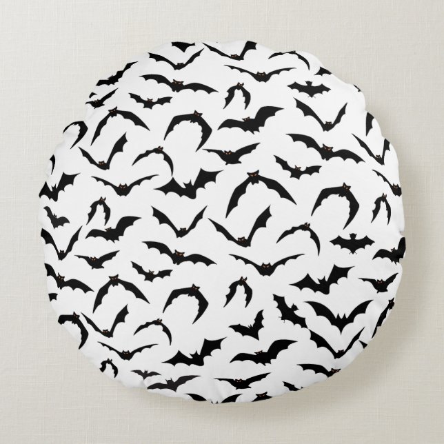 Cojín Redondo Halloween Bats Pillow (Anverso)