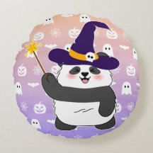 Halloween Curte Baby Panda Witch Magic Wand