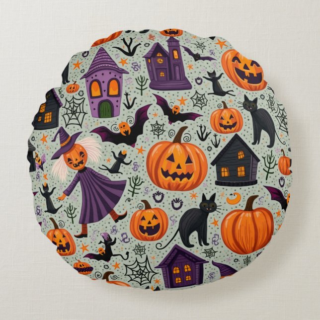 Cojín Redondo Halloween Cushion (Anverso)