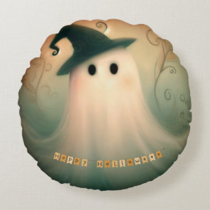 Cojín Redondo Halloween/Fantasma/Caída/Ornamento caprichoso