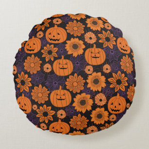 Cojín Redondo Halloween floral