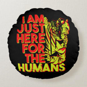 Cojín Redondo Halloween malvado espeluznante para los humanos