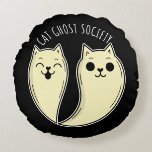 Cojín Redondo Halloween, Mascota gracioso de la Sociedad Fantasm