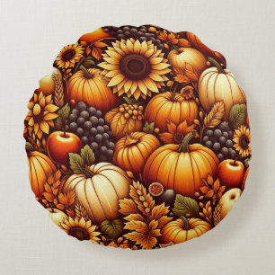 Cojín Redondo Halloween/otoño/otoño/otoño/calabaza