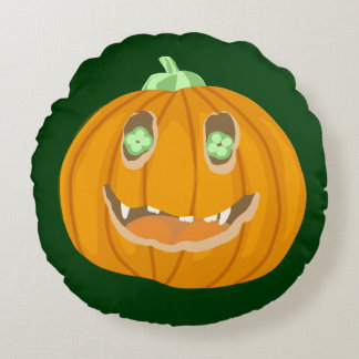 Cojín Redondo Halloween Pumpkin whimsical and spooky