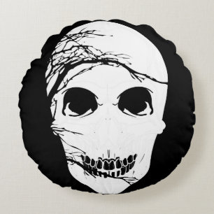 Cojín Redondo Halloween Skull