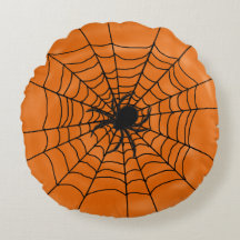 Halloween Spiders Web con Spider sobre el Naranja