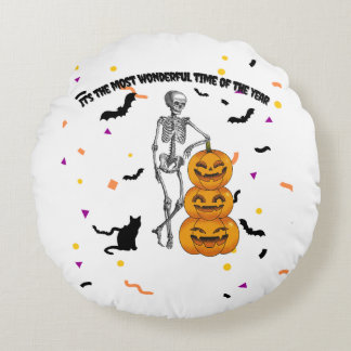 Cojín Redondo Haloween "Es el momento más maravilloso"