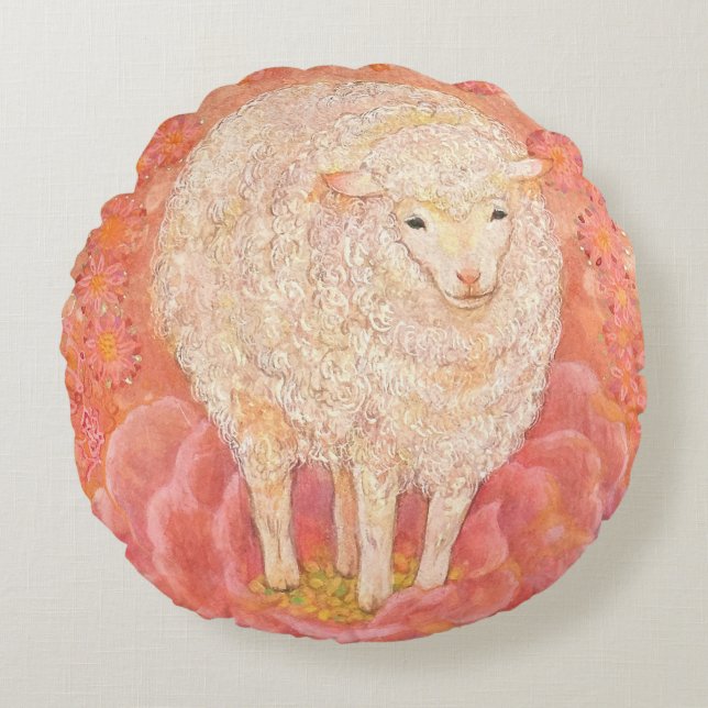 Cojín Redondo Hana-hitsuji: The Fairy Lamb (Anverso)