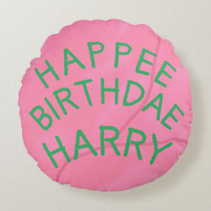 Cojín Redondo Happee Birthdae Cake Pouf Pillow
