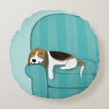 Happy Couch Beagle | Perro durmiente | Arte Mascot