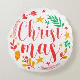 Cojín Redondo Happy Holidays