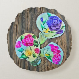 Cojín Redondo Happy Lilys