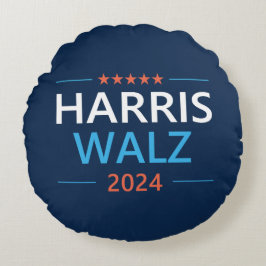 Cojín Redondo Harris Walz 2024 para presidente
