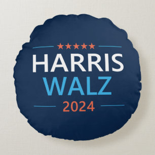 Cojín Redondo Harris Walz 2024 para presidente